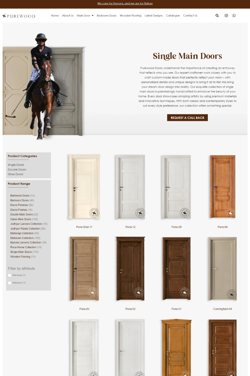 4. Purewood Doors - Sub-Category